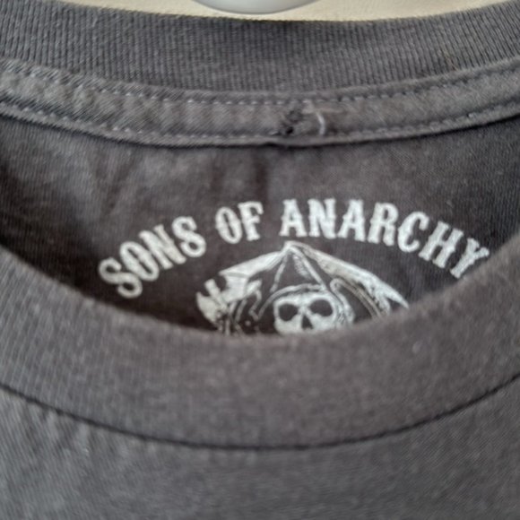 Sons Of Anarchy Men Gray Short Sleeves Skull T-shirt Size XL - Picture 3 of 7